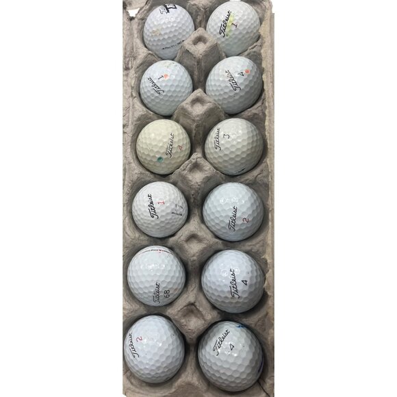 Titleist Golf Balls Assorted Used & Cleaned Mixed Numbers Set Of 24 96b - Picture 2 of 4